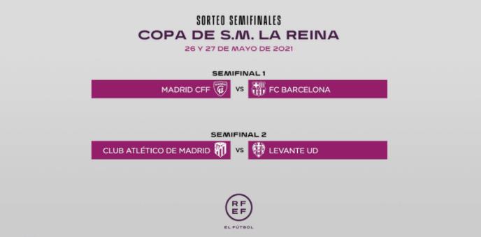 西班牙皇后杯半决赛赛程时间表 巴萨女足对马德里CFF女足