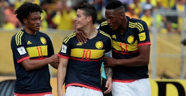 南美世预赛阿根廷VS哥伦比亚 哥伦比亚补时绝平主场获一分